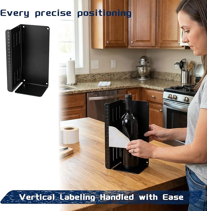 Label Positioning Shelf Candle Label Application Tool for Jars & Bottles Precision Label Positioning System for Manual Labeling Consistent Alignment for Candles, Cosmetics, and Glassware