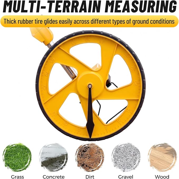 Zozen Measuring Wheel Digital Display, Upgraded Flag Holder & 20 Marking Flags, 3-Section Foldable with Backlit Display, Imperial/Metric, Kickstand | Max 99,999Ft/ 99,999M | Portable Cloth Backpack