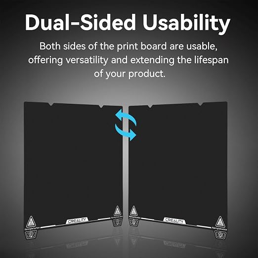 Official Creality K1 Max Build Plate 315x310mm Double Sided Epoxy Resin Coating Spring Steel Magnetic K1 Max Bed Plate 3D Printer Build Plate for K1 Max & Ender 3 V3 Plus (No Magnetic Sheet)