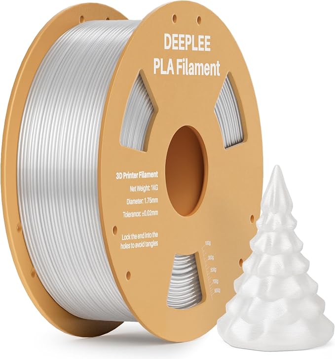 PLA 1.75mm 3D Printer Filament, Dimensional Accuracy +/- 0.02mm, Neatly Wound, No Clogging, Vacuum Package, Fits for Most FDM 3D Printers, 1kg Clear