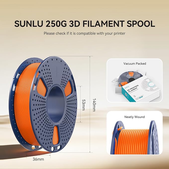 SUNLU PLA+ Filament Bundle, Christmas Gift, 3D Printer Filament Bundle Multicolor, Fit Bambu Labs Printer, Black+White+Grey+Red+Klein Blue+Green+Yellow+Orange