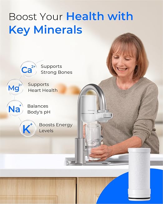 [Original] Waterdrop FF-05 Alkaline Water Filter Replacement for Waterdrop WD-FC-02T/FC-02/FC-01/FC-06, Water Filter for Sink Faucet, Reduces Chlorine, Sediment, Bad Taste & Odor, 9 Months, 3 Pack