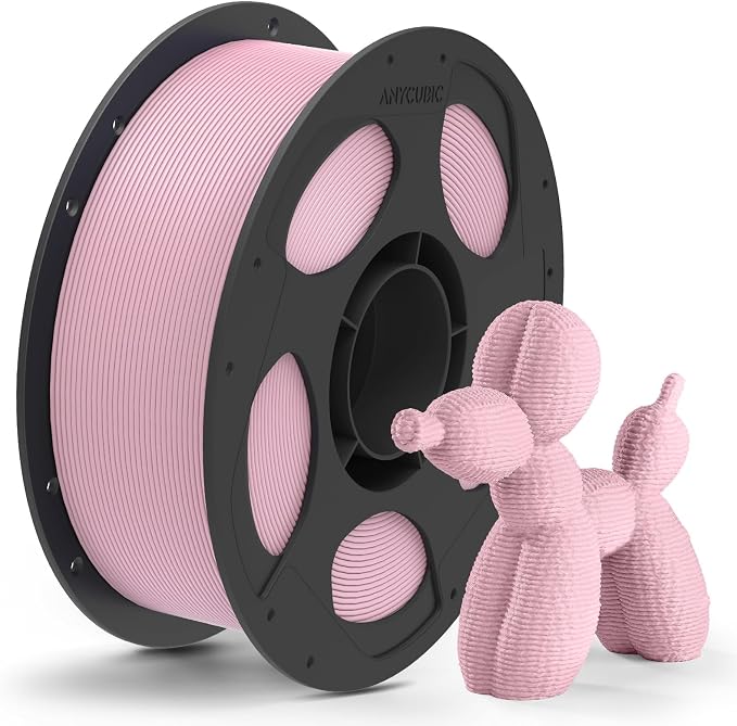 ANYCUBIC Matte PLA Filament 1.75mm, 3D Printing PLA Filament 1.75mm Dimensional Accuracy +/- 0.03mm, 1KG Reusable Spool (2.2 lbs), Matte Sakura Pink