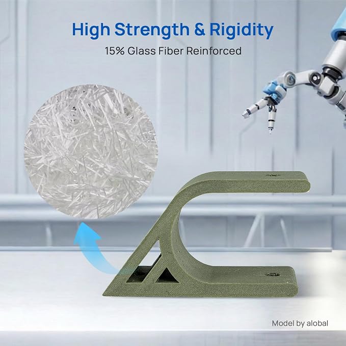 Siraya Tech Fibreheart PET-GF ODG Olive Green 3D Printing Filament, 1kg - 15% Glass Fiber Reinforced, Flat Dark Earth, UV Resistant, Low Moisture Absorption, High Strength for Industrial Applications
