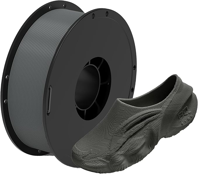 BIQU MorPhlex Flexible Filament 1.75mm, Turn 90A Into Ultra-Soft 75A with High Flexibility, 1Kg (2.2lbs) Spool - Dimensional Accuracy ±0.02 mm, Beginner-Friendly (Night Gray)