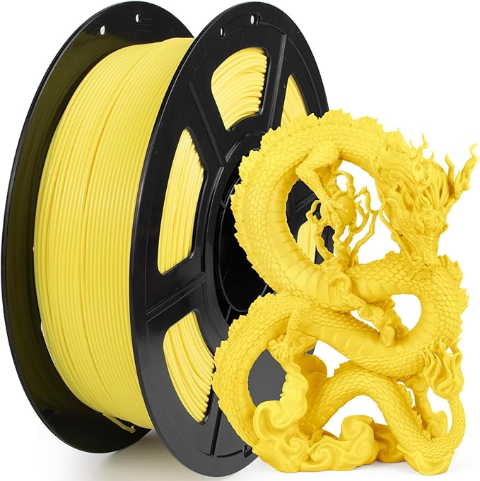 iSANMATE Rapid PLA Plus Filament 1.75mm, Yellow 3D Printer Filament, Fast Printing Speed PLA, Dimensional Accuracy ±0.02mm, 1kg/Spool