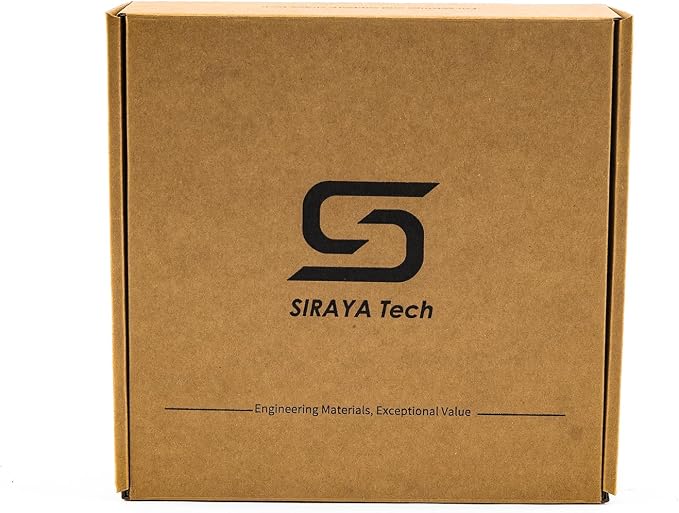 Siraya Tech Fibreheart PET-CF 3D Filament - Carbon Fiber Reinforced, High Strength & Rigidity, Easy Print, Dimensionally Stable, Aluminum Foil Sealed Bag - for Strong and Precise Parts (Black, 1kg)