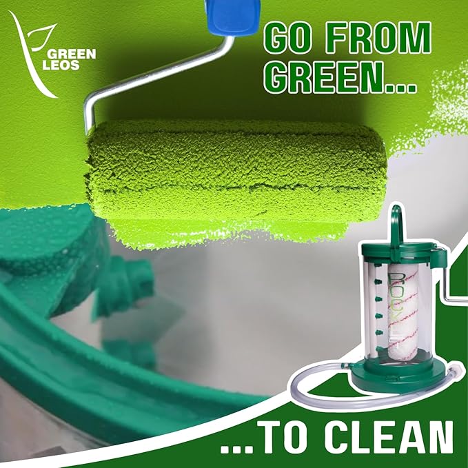 The Rocket Paint Roller Cleaner - Professional Hands-Free Roller Cover Washer for 9 Inch Rollers, Water-Powered Cleaning Tool for Contractors & DIY Painters