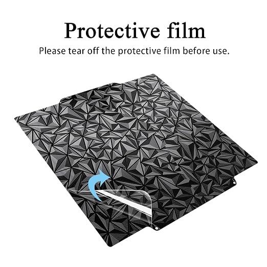 HzdaDeve Creator 5 Build Plate Double Sided Smooth Board Heated Print Bed | 256X256MM PEI PEO Sheet Spring Steel Flexible Platform Glue-Free Printing for Flashforge Creator 5 Pro Plate (PEO+Debris)