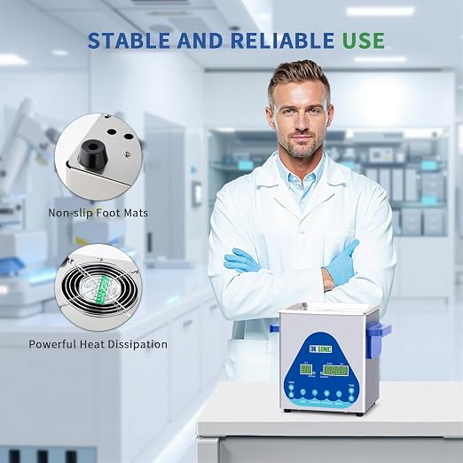 DK SONIC Ultrasonic Cleaner 2L,60W Professional Ultrasonic Jewelry Cleaner with Heater&Timer,Digital Control&Basket, Multiple Functions for Jewelry,Glasses,Chains, Watches