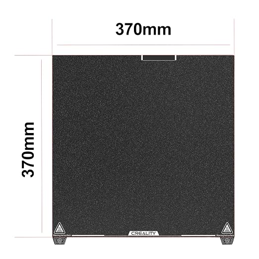 for Creality K2 Plus Build Plate, 370 x 370mm 3D Printer Platform with Textured PEI Surface Removable Spring Steel Magnetic Base for Creality K2 Plus 3D Printers (Frosted)