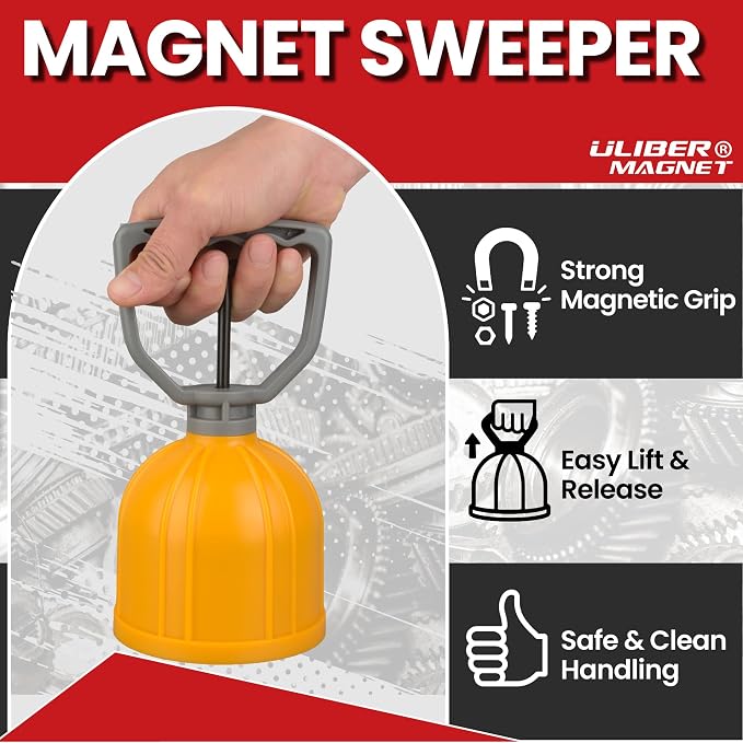 ULIBERMAGNET Magnetic Bulk Parts, Quick Release Magnetic Transfer Pickup Tool Manual Lifter, Material Handling Magnet,Pickup Magnetic Sweeper for Small Metal Object,Nails,Nut,Screw, Tacks,Metal Scraps