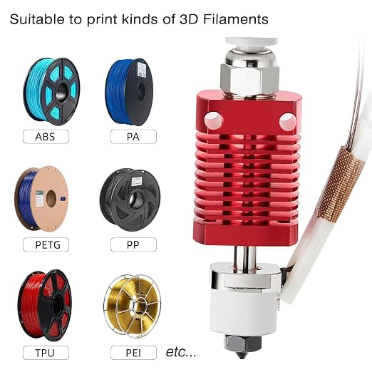 Ender 3 Hotend All-Metal Upgrade: 24V 60W CHC Hotend Ceramic Heating Core Compatible with Ender-3 V2/ 3 Pro/Max/ 5 Pro/Plus/ 6 / CR-10 Hot end Kit Replacment