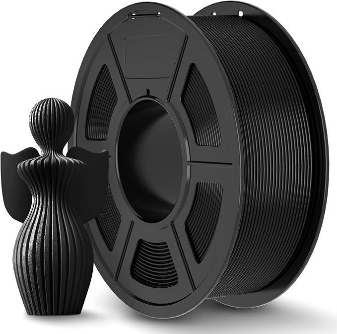 JAYO PLA+ Filament 1.75mm Black 1.1KG, PLA Plus 3D Printer Filament | Tougher and Stronger, Neatly Wound , Vacuum Sealed, Dimensional Accuracy +/- 0.02 mm, Fit Most FDM 3D Printers