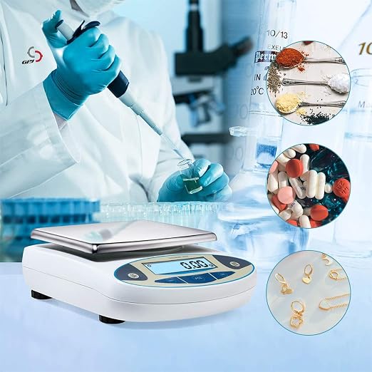 High Precision Laboratory Balance, 6000g x 0.01g | Accuracy Digital Analytical Scale Professional Electronic Lab Scale for Industrial, Scientific Research, Jewelry, Coins