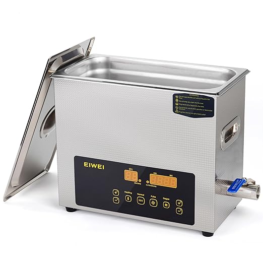 6L Ultrasonic Cleaner Dual-Frequency Professional Digital Stainless Steel Cleaning Machine with Heater Timer for Carburetor, Parts, Circuit Board, Glasses, Denture，Jewelry