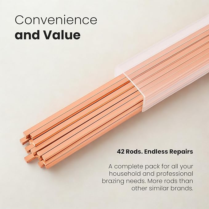12 pcs Brazing Rods AWS BCuP-5 15% Silver Solder Phos Copper Brazing Alloy Flat Welding Rods 0.050"x1/8"x10" for HVAC, Refrigeration, and Industrial Applications