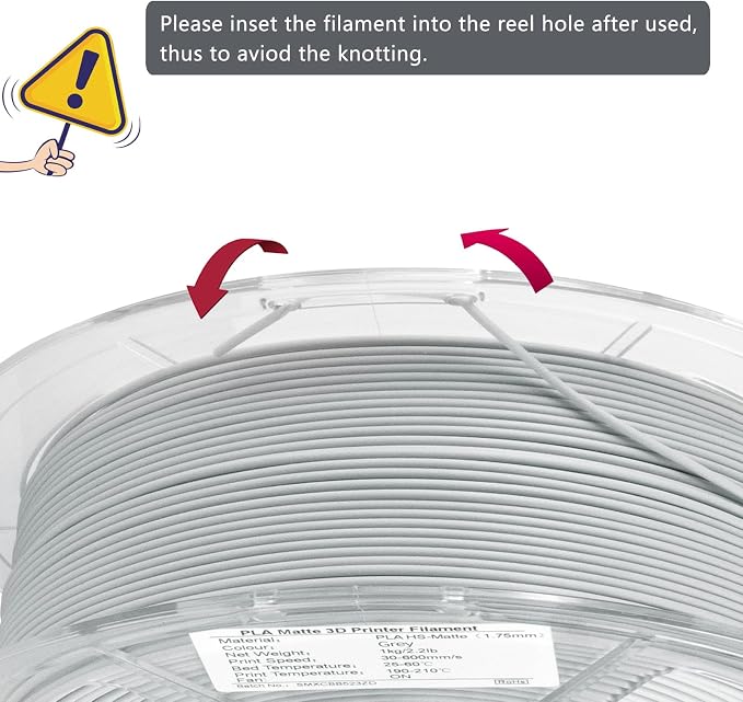 iSANMATE High Speed Matte PLA+ 3D Printer Filament, Matte Grey PLA+ Filament 1.75mm Designed for High Speed 30-600mm/s, Fast Printing Speed PLA, Dimensional Accuracy ±0.02mm, 1kg Spool (2.2lbs)