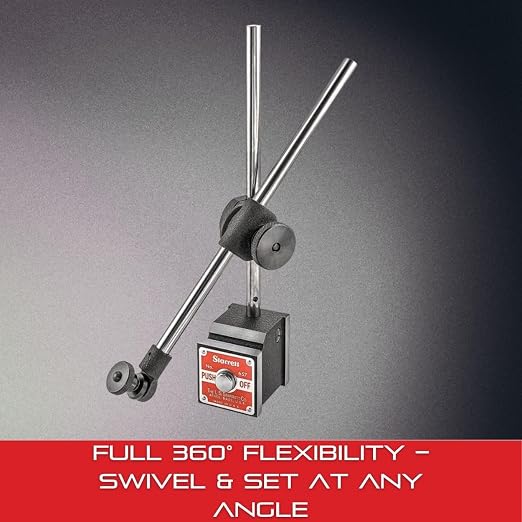 Starrett Swivel Post Snug Only Allows Universal Indicator Adjustment - Ideal for Wood Working and Metal Working - Two 3/8" Holes - 657H