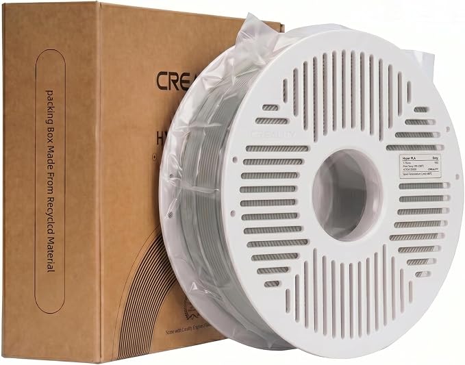 Creality PLA Filament with Reusable Spool 1KG, 1.75mm PLA 3D Printing Filament 2.2lbs High Dimensional Accuracy, Easy Installation Detachable Spool, Fits for Most 3D Printers, Gray