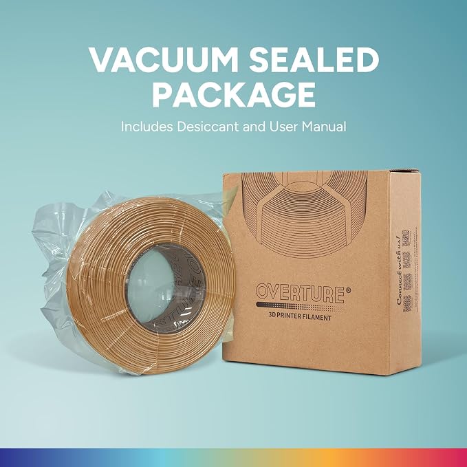 OVERTURE High Speed PLA Filament Refill 1.75mm, Rapid PLA Spoolless 3D Printing Filament, 1kg (2.2lb) Refilament for Bambu Lab, Accuracy +/- 0.02mm, Fit Most FDM Printers (Brown)