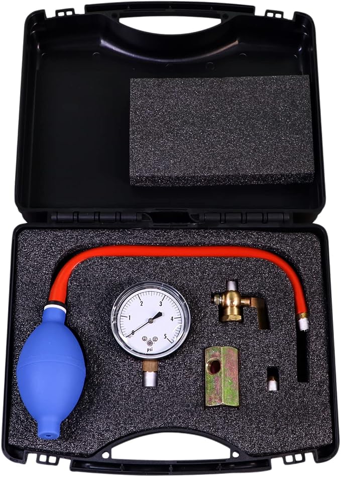 SUPPLYGIANT 74273 0-5 PSI Complete Low Pressure Gas Test Kit w/Bulb, Hose, Hand Pump, Valves & Case