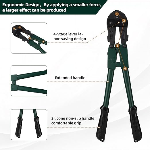 Heavy Duty 4 Slot Crimping Swaging Tool for 3/16" 1/8" 3/32" 1/16" Wire Rope, Hand Swager Crimper for Copper Aluminum Oval Sleeves and Stop Sleeves,Wire Rope, Splicing Wires, Crimp Wrench