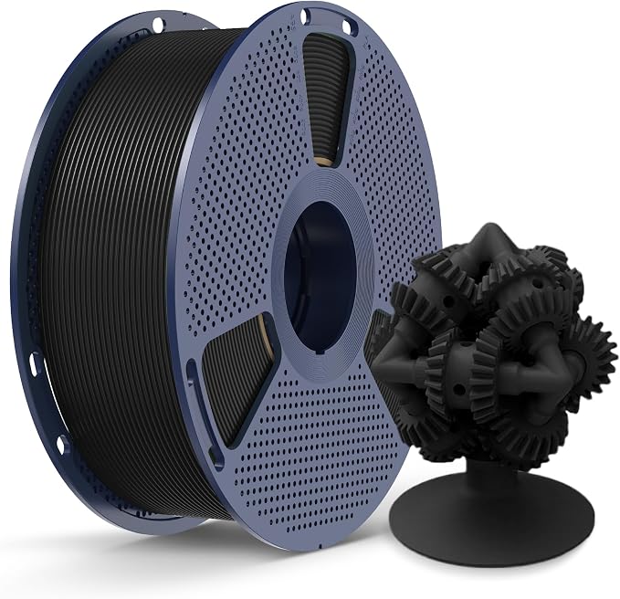 SUNLU 3D Printer ASA Filament 1.75mm,1KG（Black） | UV/Rain/Heat Resistant Tough 3D Printer Filament, Great for Printing Outdoor Functional Mechanical Parts, 1kg Spool (2.2lbs)