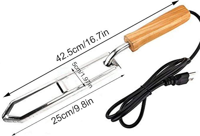 Electric Honey Extractor Uncapping Knife Beekeeping Tools Honey Scraper Cutter with Wooden Handle for Beekeeper Supplies,110V