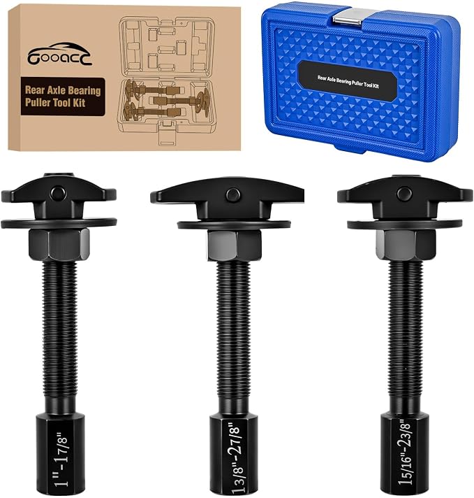 GOOACC 3PCS Rear Axle Bearing Puller Set, Axle Bearing Puller Removal Tool Kit with 3 Sizes 1" to 1-7/8", 1-5/16" to 2-3/8" & 1-3/8" to 2-7/8" Axle Wheel Bearing Removal Tools for Axles Bearings, Blue