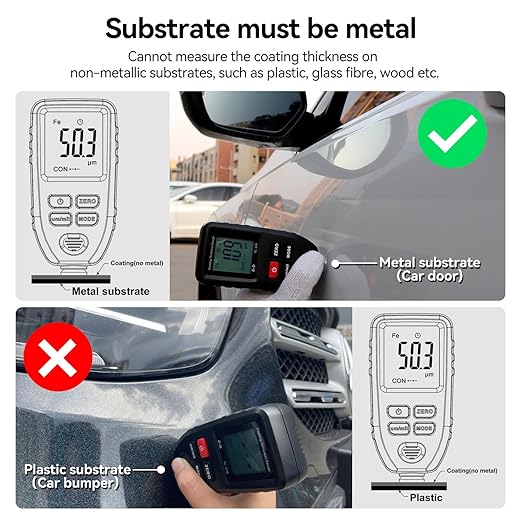 Car Coating Thickness Meter Paint Mil Gauge | For Used Car Buyers, Check Original Coating, Auto Paint Meter