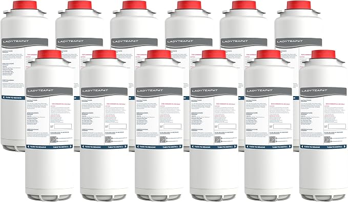 Water Filter Replacement Compatible With Elkay 51600C EWF6000 Bottle Filling Stations, 6000 Gallons/12 Months (No Chip - 12 Pack)