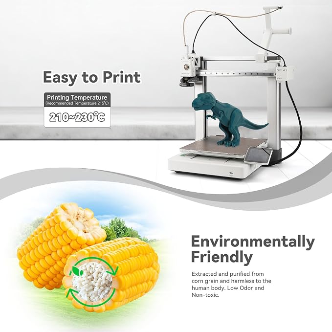 3DHoJor PLA Pro (PLA+) Filament 1.75mm, 3D Printer Filament, Cardboard Spool, Dimensional Accuracy +/- 0.03 mm - Green, 1kg