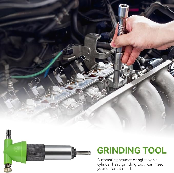 Universal Valve Grinding Tool, Air Engine Valve Grinder Pneumatic Engine Valve Lapping Grinding Tool Kit for Automobile Repairing