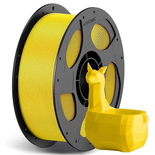 ANYCUBIC High Speed 3D Printer Filament 1.75mm, Print Up to 10X Faster, Rapid PLA Filament with High Prints Quality, Dimensional Accuracy +/- 0.02mm, 1KG Reusable Spool, Vibrant Yellow
