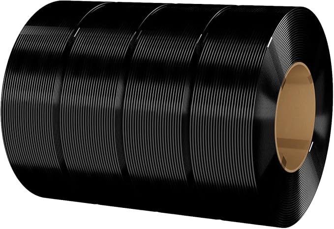 eSUN PLA Basic Refilament 1.75mm, 3D Printer Refill High Speed PLA for Fast Printing, 1KG per Roll, 4 Rolls Spoolless 3D Printing Filament for High Speed 3D Printers, Black