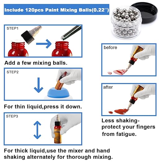 ONiLAB Mini Vortex Mixer with Touch Function, Lab Mixing, Nail Polish,Tattoo Ink,Eyelash Adhesives and Acrylic Paints Mixing, Lab Vortexer for Centrifuge Tubes and Test Tubes,Blue
