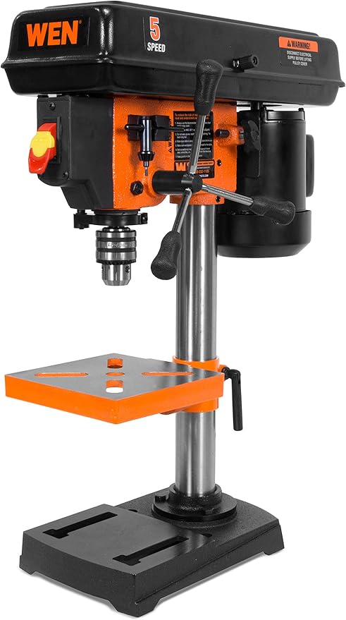 WEN 4206T 2.3-Amp 8-Inch 5-Speed Cast Iron Benchtop Drill Press & DPA423 3 in. Drill Press Vise