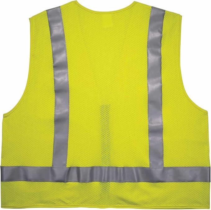 Ergodyne GloWear 8262FRZ Reflective Safety Vest, FR Flame Resistant, Solid Front, Mesh Back , Lime