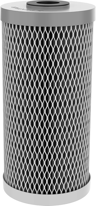Pentair Pentek NCP-BB Big Blue Carbon Water Filter, 10-Inch, Whole House Pleated Carbon-Impregnated Polyester Cartridge, 10" x 4.5", 10 Micron, Sediment and Chlorine Reduction, Pack of 2