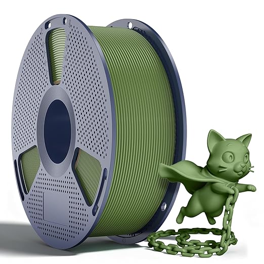 SUNLU PLA+2.0 Filament 1.75mm, Upgraded Tougher & Stronger PLA Plus for 3D Printers, Smooth & Neatly Wound, ±0.02mm Accuracy, 1KG Spool (2.2lbs),Olive Green
