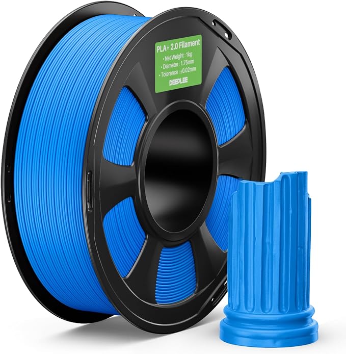 PLA+ 2.0 Filament 1.75mm, Stronger Toughness 3D Printer Filament, Sky Blue 1KG, Upgrade PLA Plus 3D Printer Filament, High Speed PLA+ Filament for Most FDM 3D Drucker