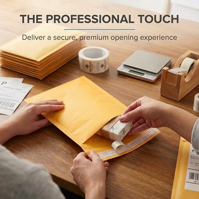 BOX USA 9 1/2 x 14 1/2" Kraft Bubble Mailers (25-Pack) - Brown Padded Envelopes, Self-Seal Shipping Bags for Small Business, Heavy Duty Cushioned Mailing Envelopes for Packaging and Shipping