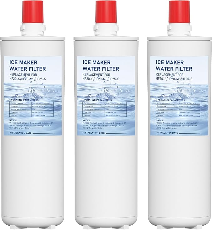 HF20-S HF20-MS HF25-S Water Filter Replacement Compatible with 3M High Flow Series Cartridge HF20-S, 5615103/HF20-MS, 5615109/HF25-S,5615203, Water Filtration System 3 Pack