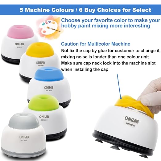 ONiLAB Mini Vortex Mixer with Touch Function, Lab Mixing, Nail Polish,Tattoo Ink,Eyelash Adhesives and Acrylic Paints Mixing, Lab Vortexer for Centrifuge Tubes and Test Tubes,Blue