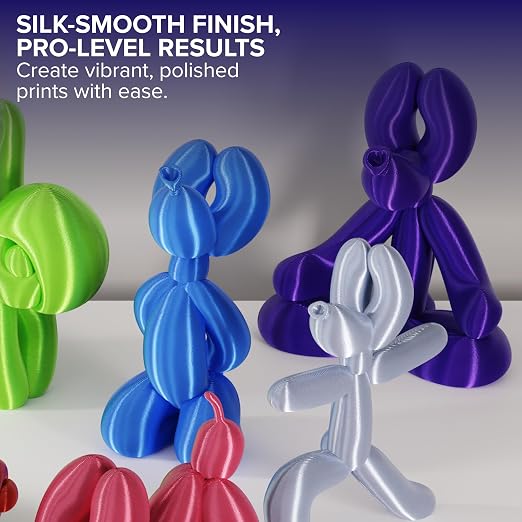 Polymaker Panchroma Silk PLA Filament 1.75mm for 3D Printing, 1kg, Purple | Neatly Wound, High-Gloss Finish PLA, Easy Print & Smooth Feeding, Compatible with Bambu Lab & Most 3D Printers