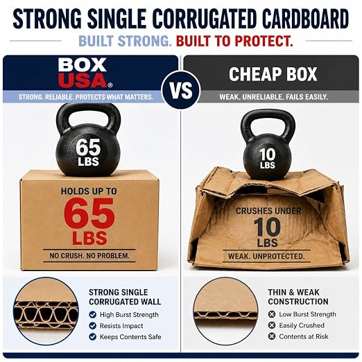 BOX USA Moving Boxes 20"L x 20"W x 15"H (6-Pack) Large - Corrugated Cardboard Box for Shipping, Mailing, Packing, Packaging and Storage