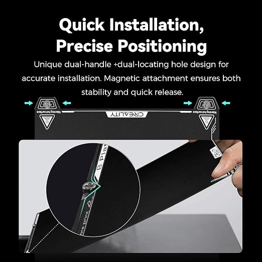 Creality K1 Max Build Plate 315x310mm Epoxy Resin Coating Spring Steel Magnetic Bed Plate for K1 Max Creality 3D Printer Build Sheet for K1 Max & K2 Pro & Ender 3 V3 Plus (No Magnetic Sheet)