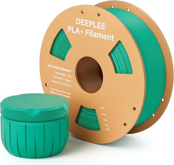 PLA+ 1.75mm 3D Printer Filament, PLA Plus with Dimensional Accuracy +/- 0.02mm, Higher Strength and Toughness, Neatly Wound, No Clogging, Fits for Most FDM 3D Printers, 1KG Sea Green