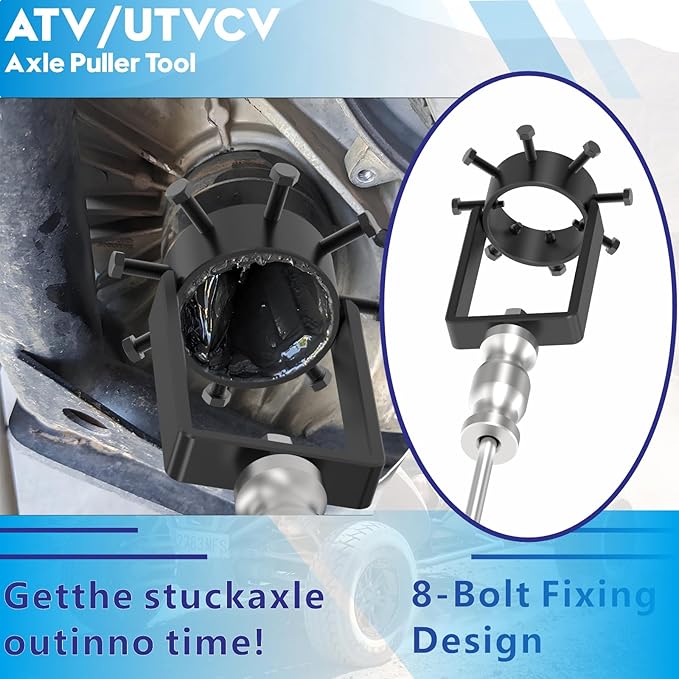 CV Axle Removal Tool Kit with Slide Hammer, Heavy-Duty 3.75 Inch (95mm) Inner CV Joint Puller Set, Reinforced Axle Shaft Extractor for ATV UTV and FWD Vehicles